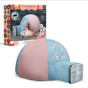 FAO Schwarz Fairytale Princess Tent - Pink and Light Blue NEW